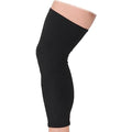Knee Brace Undersleeve, Protective Leg Sleeve Liner for Sensitive Skin Chafing Prevention, Comfort Tapered Compression Shield for Post-Surgery Recovery, Fits Men Women, Black (XXL)