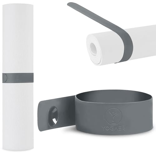Yoga Mat Carrier Strap, Adjustable Thick Straps Sling for Carrying Large Mats, Stretching Band - color: Slap Band Grey