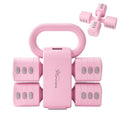 2-in-1 Adjustable Dumbbell & Kettlebell Set for Women (1.1-12.1 lbs), Quick-Change Free Weights for Home Gym, Pilates & Full Body Workout - color: Pink, style: Set