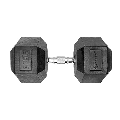 Lifeline Fitness Hex Dumbbells, Rubber Wrapped Hex Dumbbells, Premium Quality, Ergonomic Knurled Handle, Dumb Bells for Exercise, Home Gym Exercise Weights - style: 70 lb