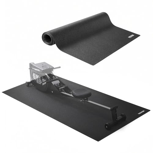 VEVOR Treadmill Mat for Carpet Floor, Exercise Equipment Mat for Treadmills, Stationary & Recumbent Bikes, High Density PVC Floor Protector Gym Mats, Waterproof and Non-Slip for Home Gym - size: 36"x 79"x 0.16"