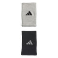 Adidas Unisex-Adult Interval Reversible Wristband – Athletic Sweatband for Men and Women - color: Black/Aluminum 2/White/2.0/Large