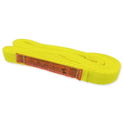 1-Ply Lifting Sling Straps 1”x 15ft - 1650lbs Vertical Capacity Heavy Duty Flat Eye Lift Sling, for Rigging Moving Towing Hoisting -1Pack - Kodiak Straps - color: 1 PACK, size: 1inch x 15ft