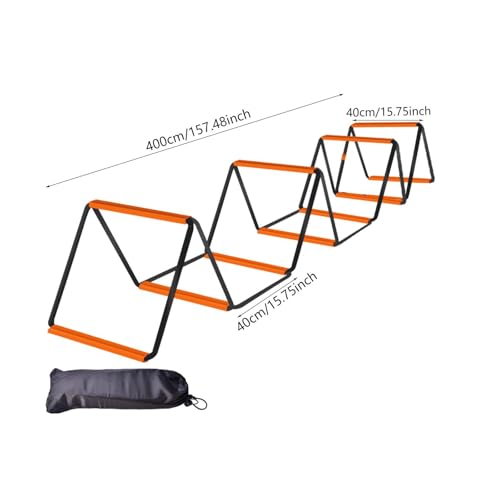 Menolana Agility Ladder Football Footwork Ladder Balance Foldable Agility Training Equipment Speed Ladder for Outdoor Sports Workout - size: 10 Grids With Bag
