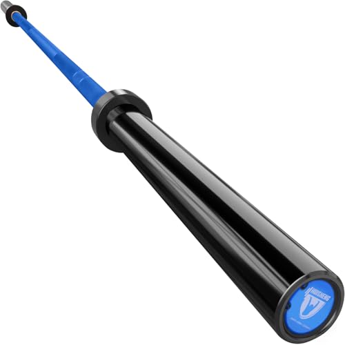 7ft Olympic Barbell for Strength Training, Olympic Weightlifting | 500 700 1000LBS Capacity, 2 Inch 45lb Weight Bar for Squat, Home Gym Fitness Equipment, Bench Press, Deadlift, Powerlifting - color: Blue-1000LBS