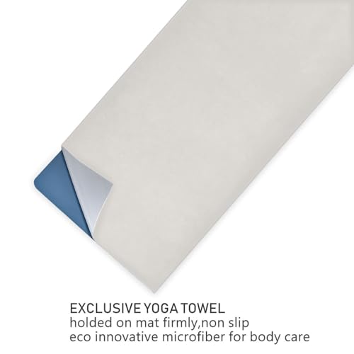 YETTASBIN Cream Yoga Mat Towel, Non Slip Sweat Absorbent Hot Yoga Towel Portable Lightweight Travel Workout Towel with Storage Bag for Home Yoga, Pilates, Fitness 73x 27 Inch