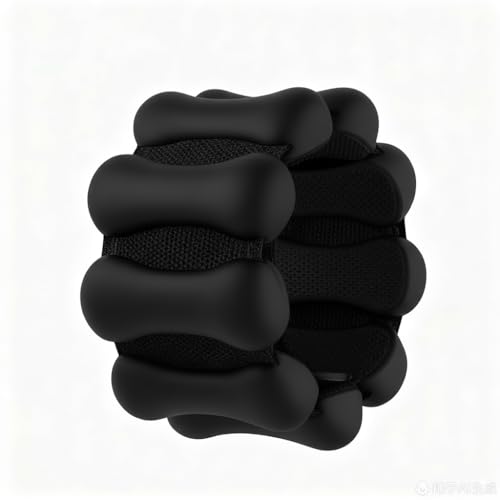 Adjustable Wrist and Ankle Weights Set (2lb Total, 1lb Each) - Premium Silicone Weighted Bangles for Women & Men - Stylish Arm Weights for Yoga, Pilates, Walking, Running, Fitness, Aerobics (Black/Purple)