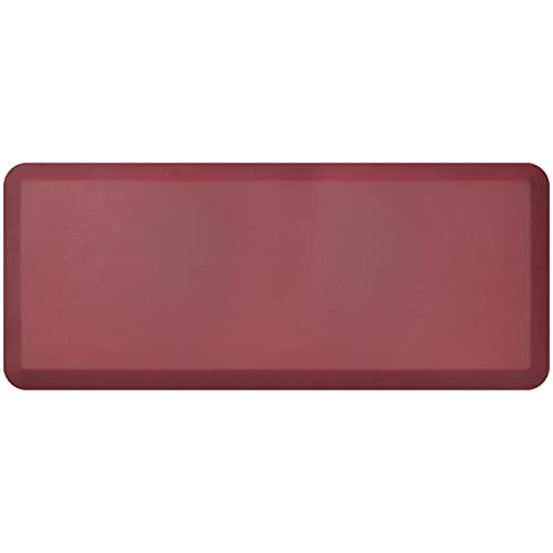 GelPro Stain Resistant Surface with 3/4 Thick Ergo-Foam Core for Health and Wellness, 20"x48", Leather Grain Cranberry - color: Leather Grain Cranberry, size: 48"L x 20"W x 0.8"Th