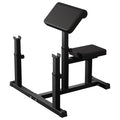 Fitness Preacher Curl Bench, Seated Bicep &Tricep Curl Machine | Steel Arm Workout Machine│Barbell and Dumbbell Training Machine │ Height Adjustable Arm Cushion for Home Gym│Black