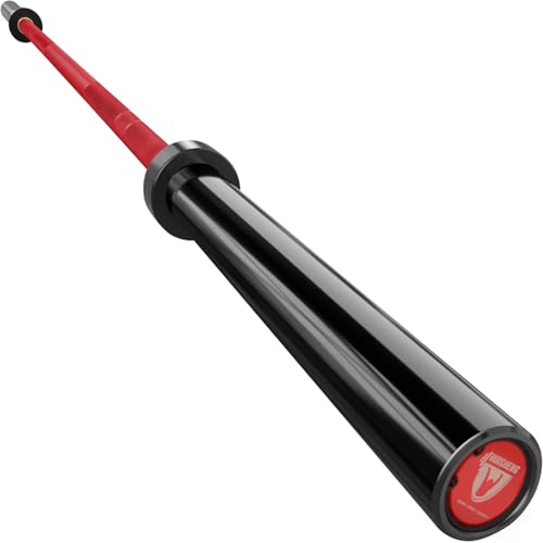 7ft Olympic Barbell for Strength Training, Olympic Weightlifting | 500 700 1000LBS Capacity, 2 Inch 45lb Weight Bar for Squat, Home Gym Fitness Equipment, Bench Press, Deadlift, Powerlifting - color: Red-500LBS