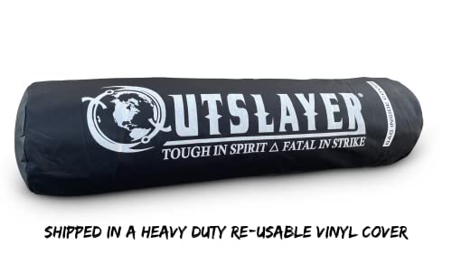 Outslayer 100 lbs Filled Heavy Bag | Custom Colors for Boxing, Kickboxing, Taekwondo & MMA Training | Made in USA - color: Black, style: Without Bottom D-Ring