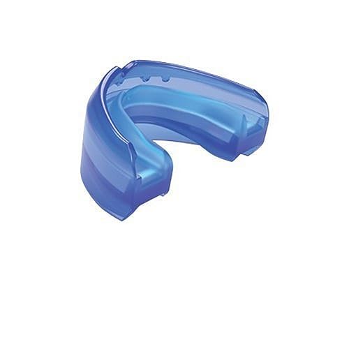 Shock Doctor Braces Football Mouth Guard, Upper and Lower Teeth. Convertible, Ultra Double Protection, Comfortable and Durable Mouthguard. - color: Blue