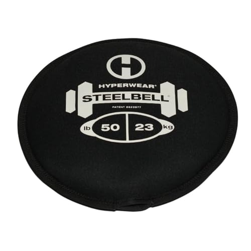 Hyperwear SteelBell - Hyper Flex 4-Way Stretch Neoprene, Patented No-Leak Slam Ball Kettlebell Strength Training - Sustainably Sourced USA Steel Shot - size: 50 lb