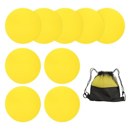 Spot Markers, Poly Spot Marker for Agility Training Floor Dots Non Slip Flat Field Cones - color: Yellow, size: 15 cm/5.9inch