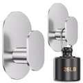 Aikzik Adhesive Towel Hooks - 26LB Heavy Duty Wall Sticky Waterproof Hooks for Hanging Coat, Towel, Robe, Wall Mount Stainless Steel Hooks for Bathroom or Kitchen (Silver, 2 Pack) - color: Silver-2