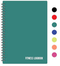 Fitness Logbook (Green) - A5 Undated Workout Journal For Men & Women - Plastic Cover & Thick Paper - Planner Log Book To Track Weight Loss, Muscle Gain, Gym Exercise, Bodybuilding Progress - style: Green Plastic