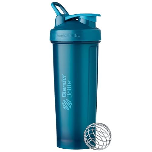 BlenderBottle Classic V2 Shaker Bottle Perfect for Protein Shakes and Pre Workout, 32-Ounce, Ocean Blue - color: Ocean Blue, size: 32 Ounces