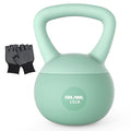 Soft Kettlebell, Safe Strength Training Kettle bell, Cushioned Impact-Resistant Base and Anti-Slip Grip Weight, Kettlebells Set for Home Workouts and Men/Women/Beginners,With Non-slip Gloves - color: Green
