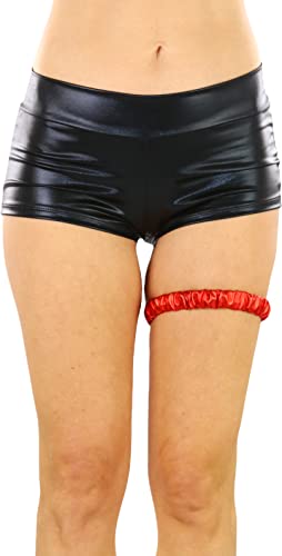 ToBeInStyle Women's Leg Wraps Ravewear Dancewear Elastic Straps Party Garter Music Festivals Costume Accessory Thigh High - color: Leg Garter - Red, size: One Size