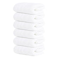 Tens Towels Pack of 6 Hand Towels, 100% Cotton, Lighter Weight, Quick to Dry, 16 x 28 Inches, Super Soft & Absorbent, Perfect for Bathroom & Kitchen, White - color: White