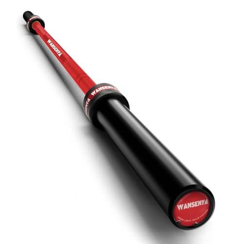 7FT Olympic Barbell 45lb,28MM 2 Inch Olympic Bar for No. 45 Steel,Olympic Weight Bars for Lifting,CrossFit,Bench Press,Deadlift,Squats,Strength Training bars - color: Red-700LBS