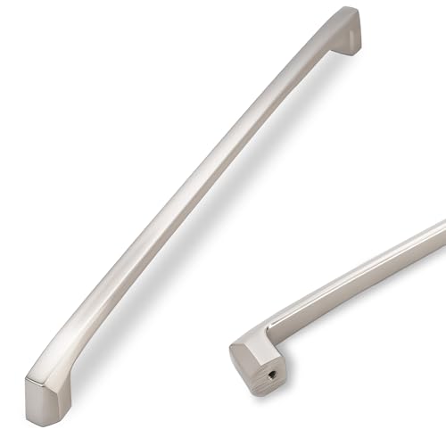 COTYKILEY 10 Pack 15 Inch(381mm) Brushed Satin Nickel Kitchen Cabinet Handles Silver Cabinet Pulls Cabinet Door Handles Kitchen Cabinet Hardware Cupboard Drawer Pulls - color: Brushed Satin Nickel, size: 15" Hole Center（381MM）