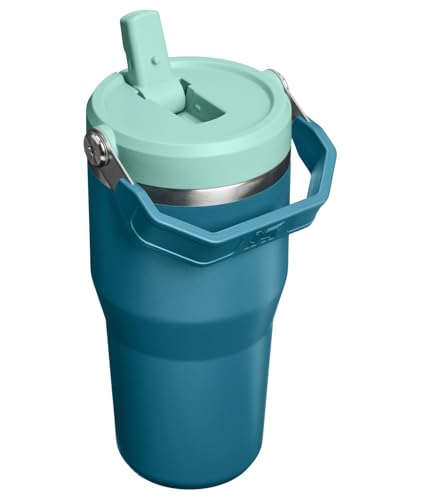 STANLEY IceFlow 2.0 Flip Straw Tumbler with Handle 30 oz | Twist On Lid and Flip Up Straw | Leak Resistant Water Bottle | Insulated Stainless Steel | BPA-Free | Coastal Teal - color: Coastal Teal, size: 20 Ounces