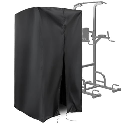 Pull Up Bar Station Cover for Power Tower Outdoor,Pullup Dip Station Cover | 42x40x88,Waterproof Dustproof Heavy Duty Oxford Fabric Cover with Zipper,for Free Standing Pull Up Bar at Highest Position - color: 42"L x 40"W x 88"H