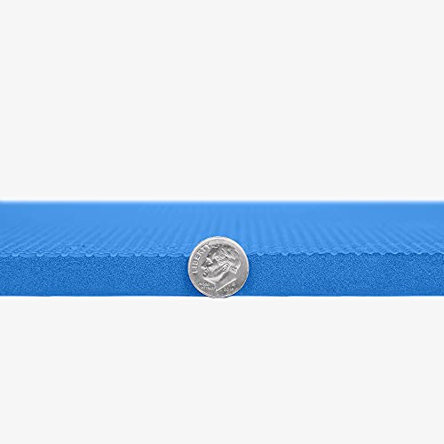 Flooring Inc's Puzzle Exercise Mats, EVA Foam Interlocking Floor Mats for Protective, Cushioned Workout Flooring for Home and Gym Equipment, Multiple Sizes & Colors - color: Blue, size: 1/2" Thick