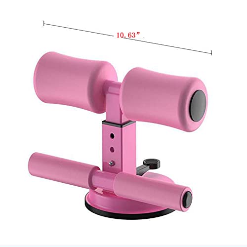 ZHIMEI Sit Up Equipment Bar for Floor, Adjustable Self-Suction Portable Sit Up Assistant Device, Abdominal Fitness Equipment with Comfortable Padded Ankle Sit Up Bar with Sit-Up Foot Holder - color: Black