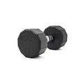 CAP Rubber Coated Dumbbell Weights, Free Weights for Home Gym Strength Training, Anti-Roll Hex Dumbbells with Black, Chrome & Comfort Grip Handles, Singles - size: 8 lb, style: 12-Sided - Chrome Handle