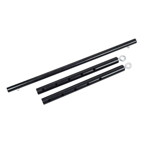 Spreader Bar Expandable Exercise Bar, Yoga Training Fitness Gear, Home Pilates Tools, Workout Bar,Sports Gym Kit - style: black