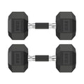 HANDBODE Rubber Encased Hex Dumbbell Pair, 2.5-65 lb | Non-Slip Handle Design for Secure & Comfortable Grip, Hand Weights for Strength Training, Fitness & Home Gym - size: 22.5 lb, Pair, style: Comfort Grip