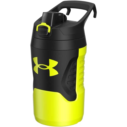 Under Armour 32 oz Insulated Water Bottles - Sports Water Jug with Fence Hook, Leak Resistant for Baseball, Football & More, 32 oz Insulated, Hi Vis Yellow/Black - color: Hi Vis Yellow/Black, size: 32 Ounces