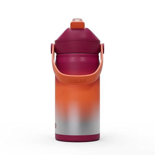 CamelBak Thrive Flip Straw Kids Insulated Stainless Steel Water Bottle with Bite Valve, Spill Resistant Easy Sip Design for School and Play, 12oz, Purple Haze - color: Purple Haze
