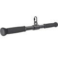SELEWARE Rotating Straight Bar, Tricep Rope, Double D Row Handle, Rotating V Handle, Cable Machine Attachment with Non-Slip Soft Rubber Grip, Universal Attachment for Cable Machines - color: 18" Black Rotating Straight Bar W/ Convex Rubber Handle