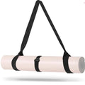 Yoga Mat Carrier Strap - Adjustable Thick and Wide Strap for Carrying Mat or Stretching - color: Black