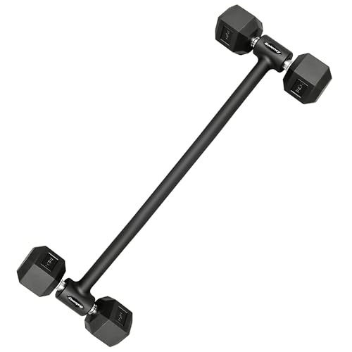 Dumbbell to Barbell Converter, Balency Dumbbell Barbell Converter Bar | Adjustable Weight Bar, Dumbbell Converter for Weightlifting(Straight and EZ Curl) - style: Straight Bar