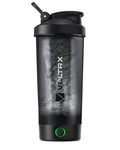 VOLTRX Protein Shaker Bottle, Merger USB C Rechargeable Electric Protein Shake Mixer, Shaker Cups for Protein Shakes and Meal Replacement Shakes, BPA Free, 24oz - color: Black