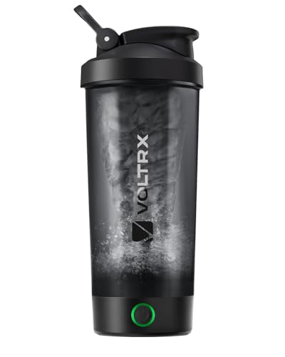 VOLTRX Protein Shaker Bottle, Merger USB C Rechargeable Electric Protein Shake Mixer, Shaker Cups for Protein Shakes and Meal Replacement Shakes, BPA Free, 24oz - color: Black
