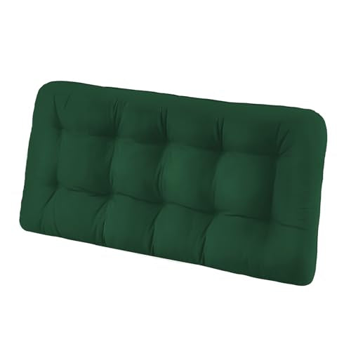 Tufted Bench Cushions for Outdoor Furniture, 44" x 19" Porch Swing Cushions Filled with Foam, Overstuffed Patio Cushions for Bench Loveseat with 2-3 Seats,Thick and Water Resistant, Forest Green - color: Forest Green, size: 44" x 19" x 5"