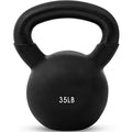 JFIT Kettlebell Weights Vinyl Coated Iron - style: 35lb (Black)