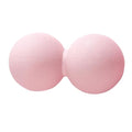 Double Lacrosse & Micro-Elastic Peanut Massage Ball - Myofascial Release Tool for Muscle, Back, Foot, and Physical Therapy, Mobility Roller for Acupressure and Relaxation (Pink) - color: Pink