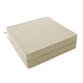 Outdoor Chair Cushions, Water-Resistant & Fade-Resistant, Patio Furniture Seat Replacement Chair Pads with Ties Zipper, Removable Cover, Non-Slip Bottom, Set of 2, 17 x 16 Inch, Beige - color: Beige, size: 17" x 16" 2 Pack