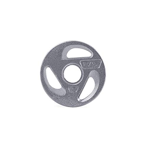 Cap Barbell 2-Inch Olympic Grip Weight Plates, Single, Gray, Various Sizes - size: 5 lb