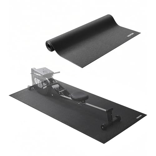 VEVOR Treadmill Mat for Carpet Floor, Exercise Equipment Mat for Treadmills, Stationary & Recumbent Bikes, High Density PVC Floor Protector Gym Mats, Waterproof and Non-Slip for Home Gym - size: 30"x 60"x 0.24"