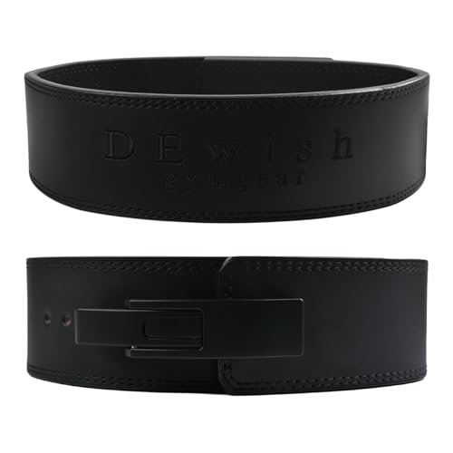 Weight Lifting Belt, 10mm Thick, 4-Inch Wide Heavy Duty Leather Lever Gym Belt, Ideal for Weightlifting, Squats, Deadlifts, Powerlifting, Cross Training and Weight Training - color: Black, size: XL(44"-48")
