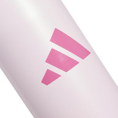 adidas Stainless Steel Metal Water Bottle 20 oz (600 mL) Screw Cap - color: Clear Pink/Grey/Pink Fusion