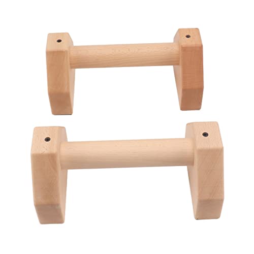2pcs Wooden Push Up Handles, Anti Slip Pushup Bar with Silicone Pads, Joint Friendly Parallettes for Calisthenics Handstand and Floor Workouts for Men Women - size: 30cm / 11.8in