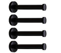 Classic Black Stainless Steel Heavy Duty Wall Mount Hooks, Bath Towel Hooks, Coat Hanger, Handbag Hooks, 4 in Pack (6") - size: 6 Inch